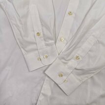 LANCEL paris ランセル 長袖シャツ ポケット付き ロゴ刺繍 サイズ M-82/メンズ/ホワイト/ワイシャツ_画像3