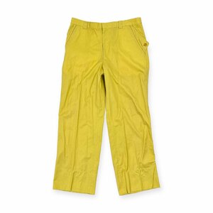 RAIKA Leica slacks pants color pants bottoms size 88/ yellow group / men's gentleman made in Japan 