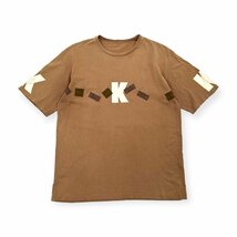 Karl Helmut カールヘルム プリント ワッペン 半袖Tシャツカットソー/キャメル/メンズ/ピンクハウス/日本製_画像1