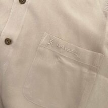 LANCEL ランセル さらっと生地 長袖シャツ ポケット付き ロゴ刺繍 薄手 サイズL/メンズ 日本製 福助 ビンテージ_画像4