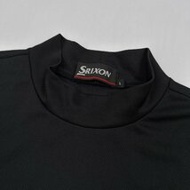 ゴルフ◆SRIXON スリクソン ハイネック ドライ トレーニング 長袖Tシャツ 無地 インナー L / 黒 ブラック メンズ_画像2