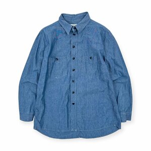 kha:ki カーキ 長袖 ユーティリティシャツ シャンブレー サイズ ( 01 ) /ブルー 系 レディース ビショップ 日本製