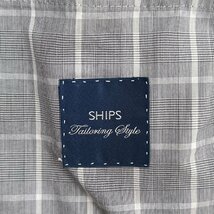 SHIPS Tailoring Style シップス 段返3B シェルボタン 背抜き 春夏 テーラードジャケット ブレザー 46サイズ /黒 ブラック_画像7