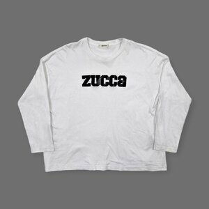 ZUCCa ズッカ ロゴ ワッペン 長袖 Tシャツ カットソー サイズM/白 ホワイト レディース