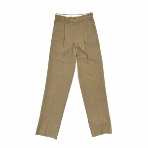  tag attaching unused goods *SOZIsojiGREENCLUBS green Club cotton two tuck slacks pants bottoms 78/ beige men's Leica 