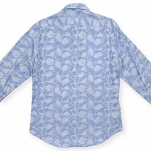 イタリア製 GUY ROVER ギローバー 迷彩 カモフラ 風 長袖シャツ M /ブルー系/メンズ_画像8