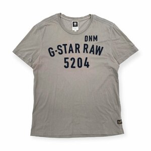 G-STAR RAW ジースター ロウ ロゴワッペン 半袖Tシャツ カットソー XL /グレージュ/メンズ