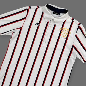  Golf *Kappa Golf Kappa вышивка ввод полоса dry рубашка-поло с коротким рукавом L / мужской / спорт 