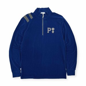 Picone CLUB ピッコーネクラブ ハーフジップ ハイネック ストレッチ 長袖 フリースシャツ 46/ブルー/ゴルフ/日本製