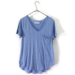 Abercrombie&Fitch アバクロンビー＆フィッチ ボーダー柄 ポケT ポケット 半袖Tシャツ カットソー XS 160/84A/アバクロ/レディース