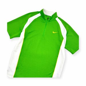 ゴルフ◆NIKE GOLF ナイキ ハーフジップ 半袖 ポロシャツ サイズ XL/メンズ/スポーツ グリーン 系