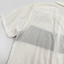 Calvin Klein カルバンクライン 切替 デザイン 比翼仕立て 半袖シャツ L/ホワイト/白/メンズ_画像9