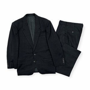 上下◆JUNMEN 80s 90s 初期 当時物 CELINO MODEL セットアップ スーツ テーラードジャケット スラックスパンツ M 黒 ブラック 日本製
