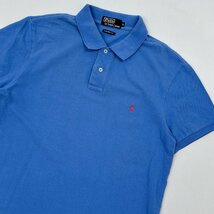 POLO RALPH LAUREN ポロ ラルフローレン 半袖 コットン 鹿の子 ポロシャツ CUSTOM FIT LLサイズ/ブルー系 /メンズ インパクト21代理_画像2