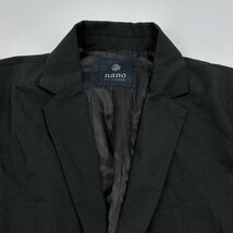 nano universe ナノユニバース ロング ショップ コート ジャケット サイズ M /黒/ブラック/メンズ_画像3