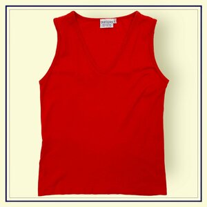 イングランド製◆Sunspel サンスペル Vネック タンクトップ ノースリーブ ランニングシャツ 綿100/S/イギリス 英国製