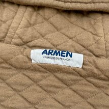 フランス製◆ARMEN アーメン コットンキルト ジャージー フード付き ジャケット コート /キャメルベージュ レディース キルティング_画像7