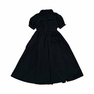 Couture Brooch クチュールブローチ 半袖 パフスリーブ フレア ロング ワンピース サイズ 38/ブラック 黒系/ワールド