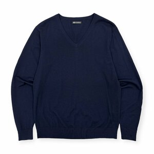 SOVEREIGN UNITED ARROWS Sovereign United Arrows V neck high gauge wool knitted sweater 46 / navy men's 