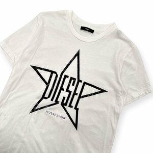 DIESEL дизель Star звезда дизайн короткий рукав хлопок футболка cut and sewn M размер / белый оттенок белого / дизель Japan 