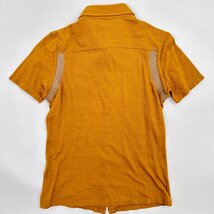 LOUNGE LIZARD ラウンジリザード ボーリングシャツ風 半袖 コットン シャツ サイズ 2 /マスタード イエロー 日本製_画像6