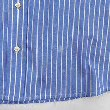 CHAPS RALPH LAUREN チャップス ラルフローレン ストライプ ボタンダウン BD 半袖 ドレスシャツ 40 /ブルー/ビンテージ/90s_画像8