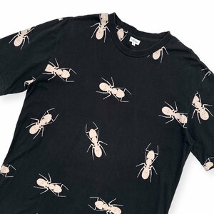 Paul Smith ポールスミス アリ 蟻 プリント 半袖Tシャツ カットソー L /黒/ブラック/メンズ/ジョイックスコーポレーション/サンプル/日本製