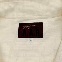 希少 A.A.R Yohji Yamamoto × D'URBAN ヨウジヤマモト ダーバン 長袖シャツ ドレスシャツ M /アイボリー/メンズ/日本製_画像5