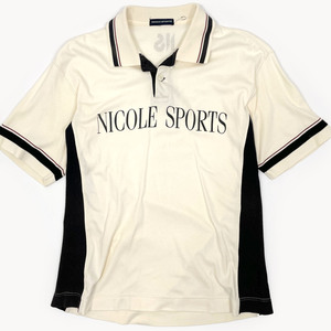 希少!!レア!!◆NICOLE SPORT ニコル スポーツ ビッグロゴ 半袖 ポロシャツ サイズ 50/メンズ/紳士/日本製/90s ビンテージ
