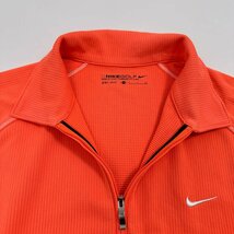 ◆NIKE GOLF ナイキ ゴルフ ロゴ刺繍 ドライ 半袖 ポロシャツ サイズ S/メンズ/スポーツ/オレンジ_画像4