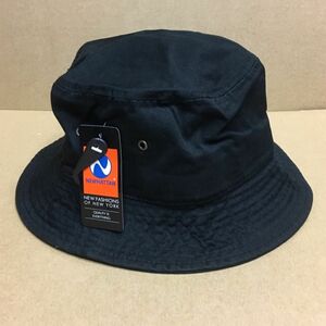 新品 NEWHATTAN ツイルコットン ブラック L/XLサイズ バケットハット バケハ ニューハッタン 帽子 黒 BLACK