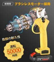 ★21V バッテリー2個付★　電動剪定バサミ　充電式剪定バサミ　新品未使用品_画像2