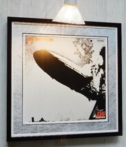 レッド・ツェッペリン 1st/名盤 レコジャケ ポスター 額入り/Led Zeppelin/ジミー・ページ/ロック アルバム アート/Framed Zeppelin Album_画像6