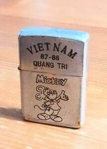 ZIPPO オイルライター ベトナムジッポ MICKEY ヴィンテージ VIETNAM ミッキー 67-68 着火テスト済み