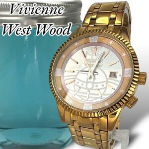美品 Vivienne Westwood　ヴィヴィアンウエストウッド 腕時計 オーブ デイト ゴールド 新品電池