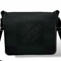 【極美品】LOUIS VUITTON ルイヴィトン ショルダーバッグ メッセンジャー ダミエ ジュアン メサジュ MM キャンバス 革 黒 ブラック メンズ_画像3