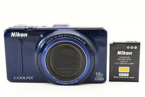 ★外観美品★ニコン Nikon COOLPIX S9300 ネイビーブルー コンパクトデジタルカメラ L880#2918