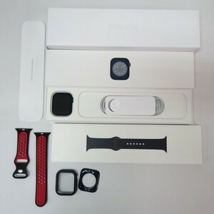 105B524*[ б/у товар ]Apple Watch серии 8 GPS 45mm midnight + aluminium кейс midnight спорт частота аккумулятор 100%