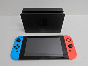 062Z470★【中古/動作品】 Nintendo Switch 本体 バッテリー強化版 HAC-001 (-01) 【ジョイコン・ドック付属】