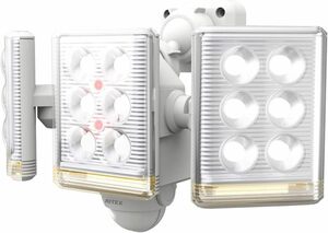 ムサシ RITEX フリーアーム式ミニLEDセンサーライト(9W×3灯) 「コンセント式」 LED-AC3027 ホワイト