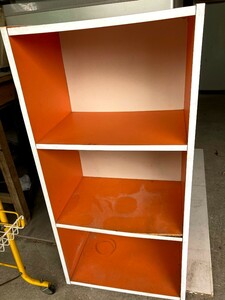 昭和レトロ カラーボックス オレンジ 棚 収納棚 レトロポップ アンティーク（2）040524