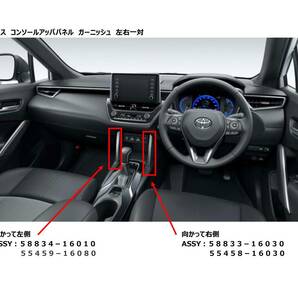 トヨタ　カローラクロス　コンソールアッパパネル　ガーニッシュ　左右一対