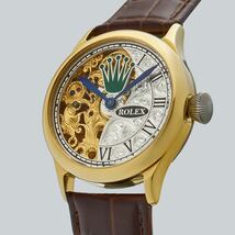 アンティーク Marriage watch ROLEX 懐中時計をアレンジした40mmのメンズ腕時計 半年保証 手巻き スケルトン_画像5