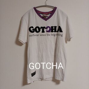 【即日発送】美品。GOTCHA 総刺繍ロゴ S/Sカットソー