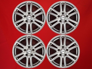 【激安 中古 4本セット】 6Wスポークタイプ 社外 アルミホイール 16inch 6.5J インセット+53 PCD114.3 5穴 ハブ径Φ73 cc16