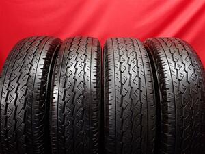 中古タイヤ 195/80R15 107/105L 4本セット ブリヂストン V600 BRIDGESTONE V600 7.5分山★n15 商用車 ハイエース キャラバン コモ