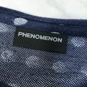 《良品◎》PHENOMENON フェノメノン★ドット*水玉*半袖Tシャツ*カットソー*ネイビー/ホワイト*サイズL(MS2900)◆S60の画像5