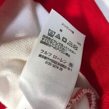 《良品◎》POLO RALPH LAUREN ポロラルフローレン★ビッグポニー*ボーダーデザイン*ポロシャツ*ホワイト/レッド*サイズXS(MS2915)◆S60_画像6