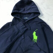 《良品◎》POLO RALPH LAUREN ポロラルフローレン★ビッグポニー*フーデットプルオーバーパーカー*ネイビー*サイズM(MA6452)◆S80_画像3