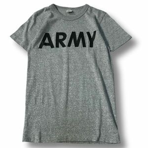 《良品◎》Champion チャンピオン★80s*アメリカ製*ARMY*シングルステッチ*ヴィンテージTシャツ*カットソー*グレー*サイズS(MS2972)◆S60